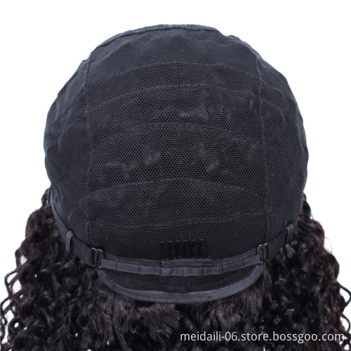 Natural color Lace Front Wigs 100% Unprocessed Virgin Brazilian Kinky Curly  Human Hair  Wig
